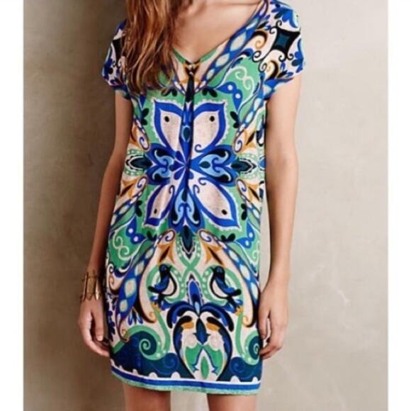 Anthropologie Maeve Folk Song Shift Dress Size Medium - Picture 1 of 13